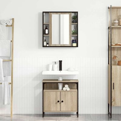 vidaXL Badezimmermöbel-Set 2 stk. Braun 60 x 30 x 60 cm Holzwerkstoff vidaXL Badezimmermöbel-Set 2 stk. Braun 60 x 30 x 60 cm Holzwerkstoff