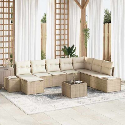 vidaXL 9 Stk. Beige vidaXL 9 Stk. Beige