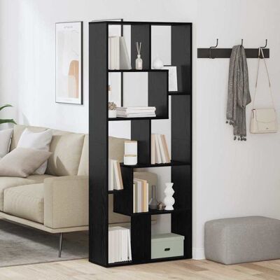 vidaXL Bücherregal Schwarz Eichen-Optik 67 x 25 x 162 cm Holzwerkstoff vidaXL Bücherregal Schwarz Eichen-Optik 67 x 25 x 162 cm Holzwerkstoff