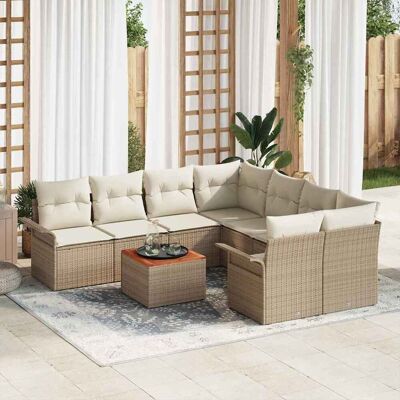 vidaXL 9 Stk. Beige vidaXL 9 Stk. Beige