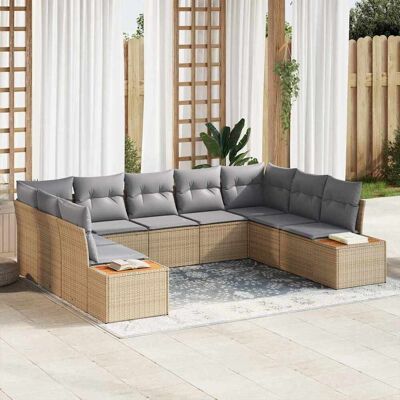 vidaXL Gartensofa-set 5 stk. 9-Sitzanzahl Beige und Hellgrau vidaXL Gartensofa-set 5 stk. 9-Sitzanzahl Beige und Hellgrau