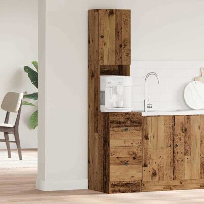 vidaXL Küchenbuffet mit Schubladen mit Regal Altholz 32 x 50 x 180 cm vidaXL Küchenbuffet mit Schubladen mit Regal Altholz 32 x 50 x 180 cm