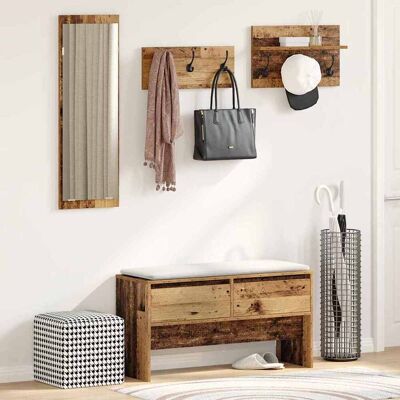 vidaXL Flurmöbel-Set Altholz 90 x 31 x 46,5 cm Holzwerkstoff vidaXL Flurmöbel-Set Altholz 90 x 31 x 46,5 cm Holzwerkstoff