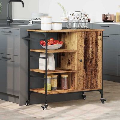 vidaXL Küchentrolley Altholz 87,5 x 39 x 84,5 cm Holzwerkstoff vidaXL Küchentrolley Altholz 87,5 x 39 x 84,5 cm Holzwerkstoff