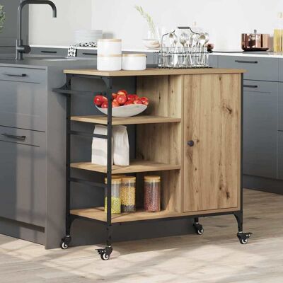 vidaXL Küchentrolley Artisan-Eiche 87,5 x 39 x 84,5 cm Holzwerkstoff vidaXL Küchentrolley Artisan-Eiche 87,5 x 39 x 84,5 cm Holzwerkstoff