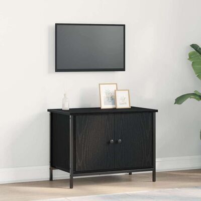 vidaXL TV-Schränk 60 x 35 x 45 cm Schwarz Eichen-Optik Holzwerkstoff vidaXL TV-Schränk 60 x 35 x 45 cm Schwarz Eichen-Optik Holzwerkstoff