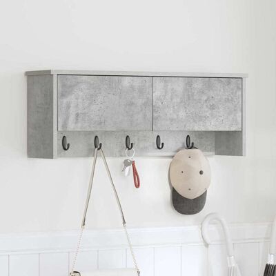 vidaXL Wandmontierter nachttisch mit Regal Beton Grau 80 x 20 x 30 cm vidaXL Wandmontierter nachttisch mit Regal Beton Grau 80 x 20 x 30 cm