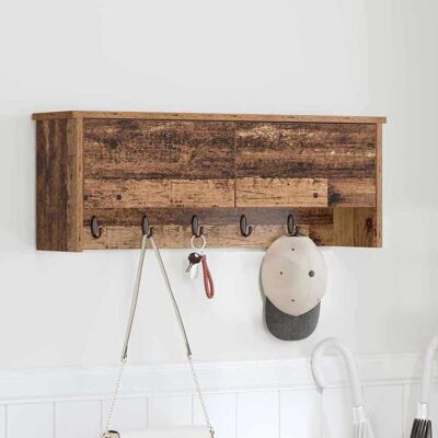 vidaXL Wandmontierter nachttisch Altholz 80 x 20 x 30 cm Holzwerkstoff vidaXL Wandmontierter nachttisch Altholz 80 x 20 x 30 cm Holzwerkstoff