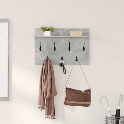 vidaXL Wandmontierter nachttisch mit Regal Beton Grau 60 x 40 x 12 cm vidaXL Wandmontierter nachttisch mit Regal Beton Grau 60 x 40 x 12 cm