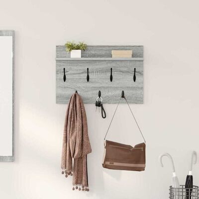vidaXL Wandmontierter nachttisch Wandhalterung Graues Sonoma vidaXL Wandmontierter nachttisch Wandhalterung Graues Sonoma