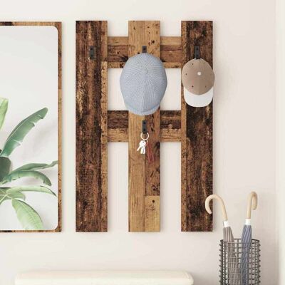 vidaXL Wandmontierter nachttisch Wandhalterung Altholz 65 x 3 x 100 cm vidaXL Wandmontierter nachttisch Wandhalterung Altholz 65 x 3 x 100 cm