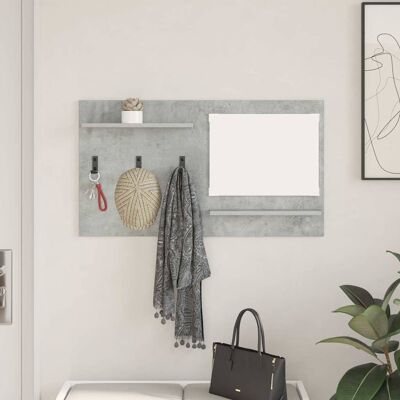 vidaXL Wandmontierter nachttisch mit Regal Beton Grau 90 x 10 x 50 cm vidaXL Wandmontierter nachttisch mit Regal Beton Grau 90 x 10 x 50 cm