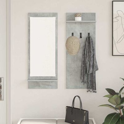 vidaXL Wandmontierter nachttisch mit Regal Beton Grau 70 x 10 x 90 cm vidaXL Wandmontierter nachttisch mit Regal Beton Grau 70 x 10 x 90 cm