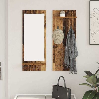 vidaXL Wandmontierter nachttisch Altholz 70 x 10 x 90 cm Holzwerkstoff vidaXL Wandmontierter nachttisch Altholz 70 x 10 x 90 cm Holzwerkstoff