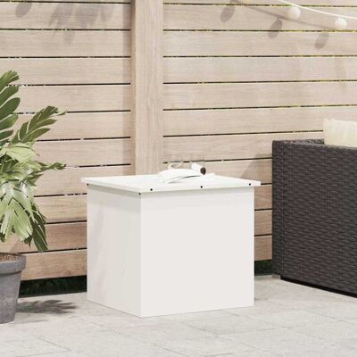 vidaXL Gartenlagerkissenbox Stahl 55 x 50,5 x 50 cm 220 Weiß vidaXL Gartenlagerkissenbox Stahl 55 x 50,5 x 50 cm 220 Weiß