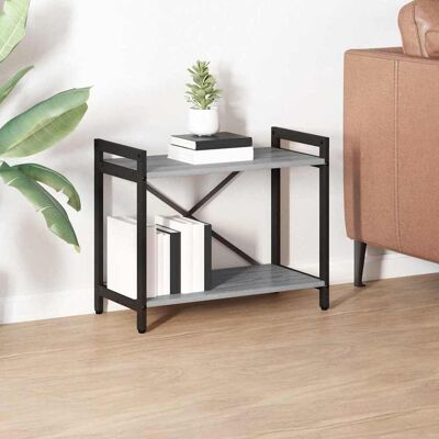vidaXL Bücherregal Grau Sonoma 60 x 30 x 50 cm Holzwerkstoff vidaXL Bücherregal Grau Sonoma 60 x 30 x 50 cm Holzwerkstoff