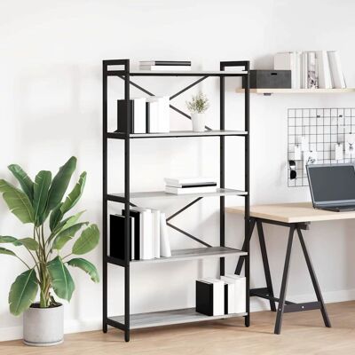 vidaXL Bücherregal 80 x 30 x 155 cm Holzwerkstoff Grau Sonoma vidaXL Bücherregal 80 x 30 x 155 cm Holzwerkstoff Grau Sonoma