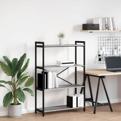 vidaXL Bücherregal Grau Sonoma 80 x 30 x 120 cm Holzwerkstoff vidaXL Bücherregal Grau Sonoma 80 x 30 x 120 cm Holzwerkstoff