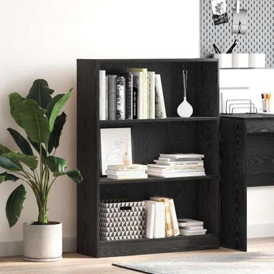 vidaXL Bücherregal Schwarz Eichen-Optik 80 x 24 x 109 cm Holzwerkstoff vidaXL Bücherregal Schwarz Eichen-Optik 80 x 24 x 109 cm Holzwerkstoff