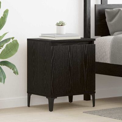 vidaXL Nachttisch Schwarz Eichen-Optik 40 x 30 x 50 cm Holzwerkstoff vidaXL Nachttisch Schwarz Eichen-Optik 40 x 30 x 50 cm Holzwerkstoff