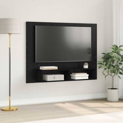 vidaXL TV-Schrankset Schwarz Eichen-Optik 120 x 23,5 x 90 cm vidaXL TV-Schrankset Schwarz Eichen-Optik 120 x 23,5 x 90 cm