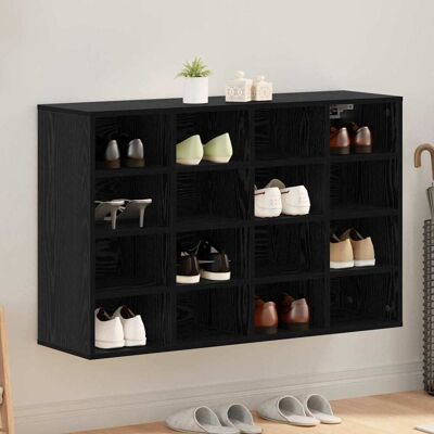 vidaXL Schuhschrank mit Regal Schwarz Eichen-Optik 103 x 30 x 67 cm vidaXL Schuhschrank mit Regal Schwarz Eichen-Optik 103 x 30 x 67 cm