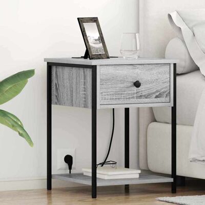 vidaXL Nachttisch Graues Sonoma 42 x 41 x 56 cm Holzwerkstoff vidaXL Nachttisch Graues Sonoma 42 x 41 x 56 cm Holzwerkstoff