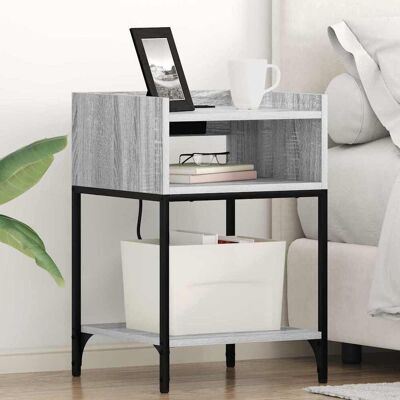 vidaXL Nachttisch 2 pcs Graues Sonoma 40 x 40 x 61 cm Holzwerkstoff vidaXL Nachttisch 2 pcs Graues Sonoma 40 x 40 x 61 cm Holzwerkstoff