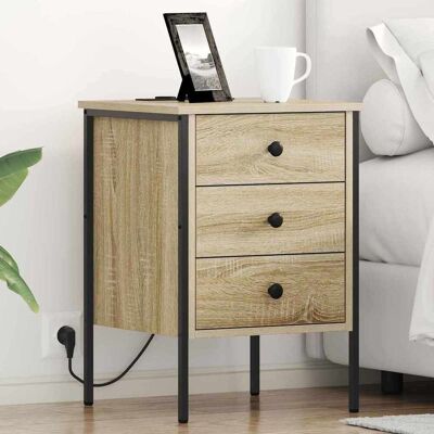 vidaXL Nachttisch 2 pcs Sonoma-Eiche 42 x 41 x 61 cm Holzwerkstoff vidaXL Nachttisch 2 pcs Sonoma-Eiche 42 x 41 x 61 cm Holzwerkstoff