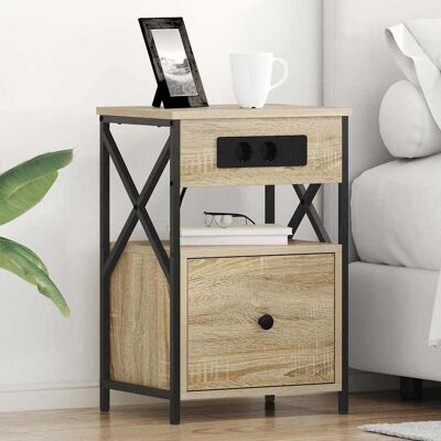 vidaXL Nachttisch Sonoma-Eiche 40 x 31 x 60 cm Holzwerkstoff vidaXL Nachttisch Sonoma-Eiche 40 x 31 x 60 cm Holzwerkstoff