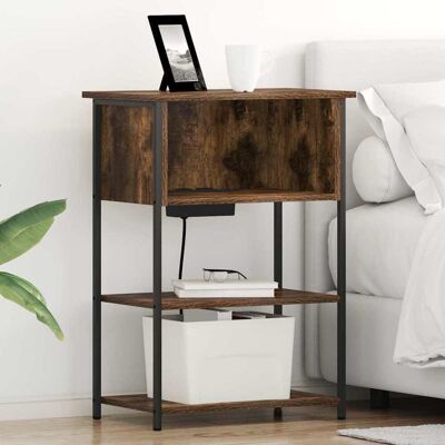 vidaXL Nachttisch Geräucherte Eiche 55 x 31 x 76 cm Holzwerkstoff vidaXL Nachttisch Geräucherte Eiche 55 x 31 x 76 cm Holzwerkstoff