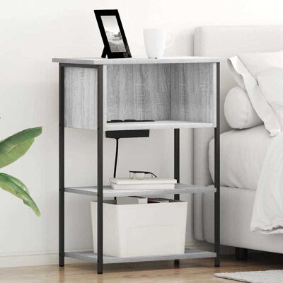 vidaXL Nachttisch Graues Sonoma 55 x 31 x 76 cm Holzwerkstoff vidaXL Nachttisch Graues Sonoma 55 x 31 x 76 cm Holzwerkstoff