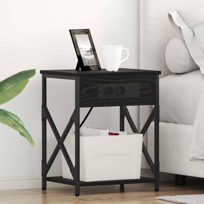 vidaXL Nachttisch 2 pcs Schwarz Eichen-Optik 41 x 31 x 51 cm vidaXL Nachttisch 2 pcs Schwarz Eichen-Optik 41 x 31 x 51 cm