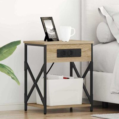 vidaXL Nachttisch Sonoma-Eiche 41 x 31 x 51 cm Holzwerkstoff vidaXL Nachttisch Sonoma-Eiche 41 x 31 x 51 cm Holzwerkstoff