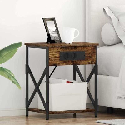 vidaXL Nachttisch 2 pcs Geräucherte Eiche 41 x 31 x 51 cm vidaXL Nachttisch 2 pcs Geräucherte Eiche 41 x 31 x 51 cm