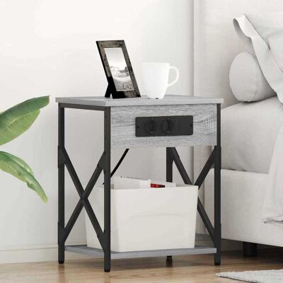 vidaXL Nachttisch Graues Sonoma 41 x 31 x 51 cm Holzwerkstoff vidaXL Nachttisch Graues Sonoma 41 x 31 x 51 cm Holzwerkstoff