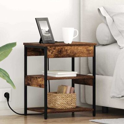 vidaXL Nachttisch 2 pcs Geräucherte Eiche 41 x 31 x 51 cm vidaXL Nachttisch 2 pcs Geräucherte Eiche 41 x 31 x 51 cm