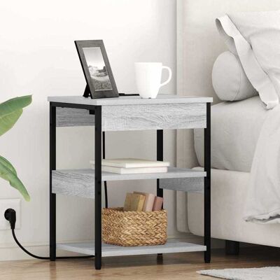 vidaXL Nachttisch Graues Sonoma 41 x 31 x 51 cm Holzwerkstoff vidaXL Nachttisch Graues Sonoma 41 x 31 x 51 cm Holzwerkstoff