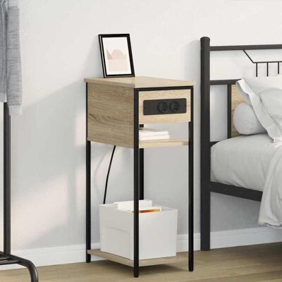 vidaXL Nachttisch Sonoma-Eiche 41 x 28 x 76 cm Holzwerkstoff vidaXL Nachttisch Sonoma-Eiche 41 x 28 x 76 cm Holzwerkstoff