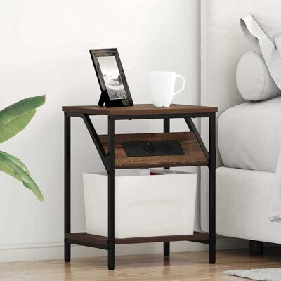 vidaXL Nachttisch Braun Eichen-Optik 38 x 30 x 48 cm Holzwerkstoff vidaXL Nachttisch Braun Eichen-Optik 38 x 30 x 48 cm Holzwerkstoff