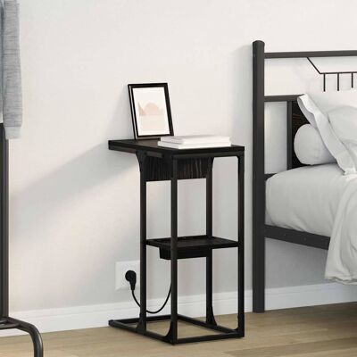 vidaXL Nachttisch Schwarz Eichen-Optik 41,5 x 26 x 60,5 cm vidaXL Nachttisch Schwarz Eichen-Optik 41,5 x 26 x 60,5 cm