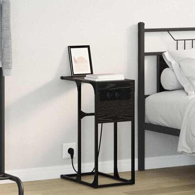 vidaXL Nachttisch Schwarz Eichen-Optik 41,5 x 26 x 60,5 cm vidaXL Nachttisch Schwarz Eichen-Optik 41,5 x 26 x 60,5 cm