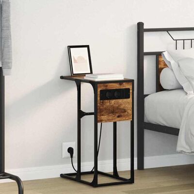 vidaXL Nachttisch Geräucherte Eiche 41,5 x 26 x 60,5 cm Holzwerkstoff vidaXL Nachttisch Geräucherte Eiche 41,5 x 26 x 60,5 cm Holzwerkstoff