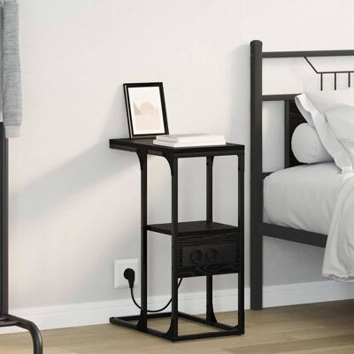 vidaXL Nachttisch Schwarz Eichen-Optik 41,5 x 26 x 60,5 cm vidaXL Nachttisch Schwarz Eichen-Optik 41,5 x 26 x 60,5 cm