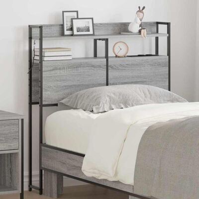 vidaXL Aufbewahrungskopfteil mit Speicher Grau Sonoma Holzwerkstoff vidaXL Aufbewahrungskopfteil mit Speicher Grau Sonoma Holzwerkstoff