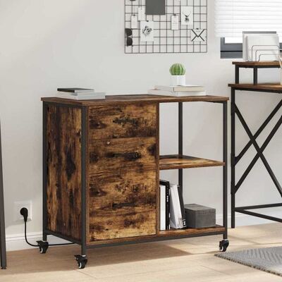 vidaXL Schrank mit Ladestation Geräucherte Eiche 76 x 41 x 72 cm vidaXL Schrank mit Ladestation Geräucherte Eiche 76 x 41 x 72 cm