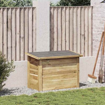 vidaXL Aufbewahrungsbox mit Speicher Natur 80 x 44,5 x 57,5 cm vidaXL Aufbewahrungsbox mit Speicher Natur 80 x 44,5 x 57,5 cm