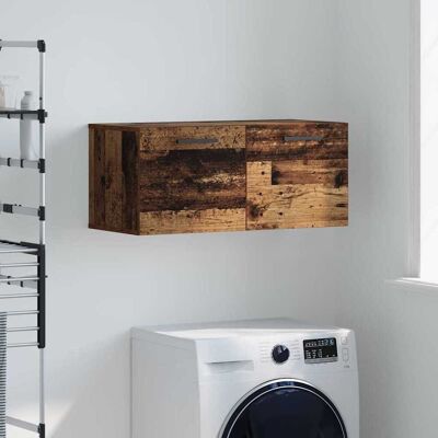 vidaXL Wandschrank 80 x 36.5 x 35 cm Holzwerkstoff Altholz vidaXL Wandschrank 80 x 36.5 x 35 cm Holzwerkstoff Altholz