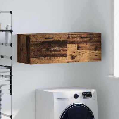 vidaXL Wandschrank 100 x 36,5 x 35 cm Holzwerkstoff Altholz vidaXL Wandschrank 100 x 36,5 x 35 cm Holzwerkstoff Altholz