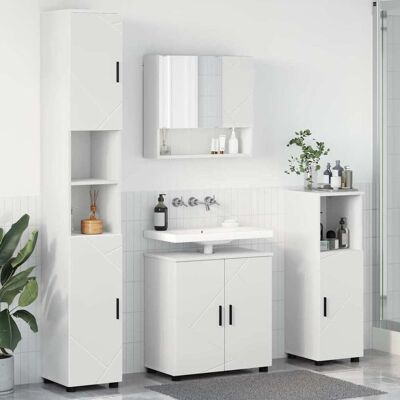 vidaXL Badezimmermöbel-Set 4 stk. Weiß 61 x 35 x 64 cm vidaXL Badezimmermöbel-Set 4 stk. Weiß 61 x 35 x 64 cm